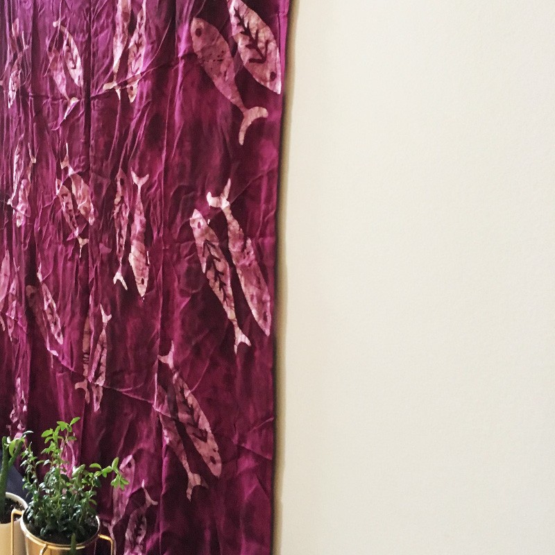 Batik 2-in-1 Printed Textile - Twin Fish (Magenta)