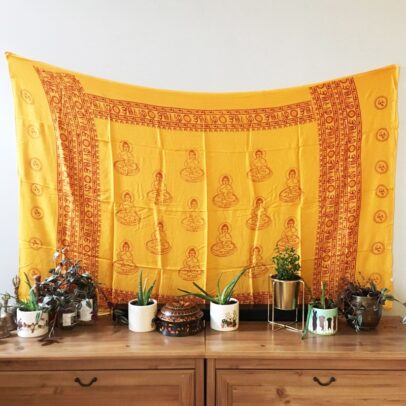 Meditation 2-in-1 Printed Textile - Buddha (Yellow)