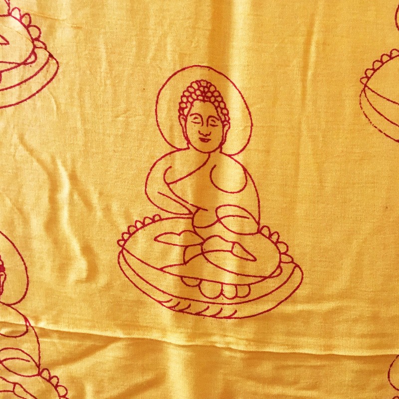 Meditation 2-in-1 Printed Textile - Buddha (Yellow)