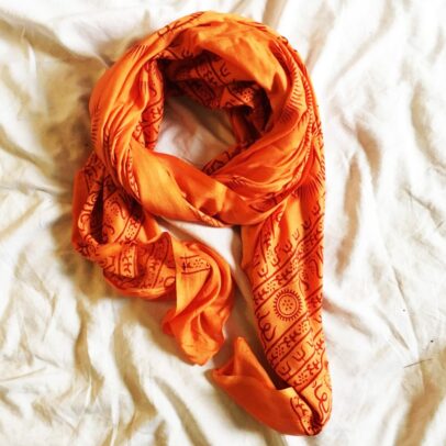 Meditation 2-in-1 Printed Textile - Ohm (Orange)