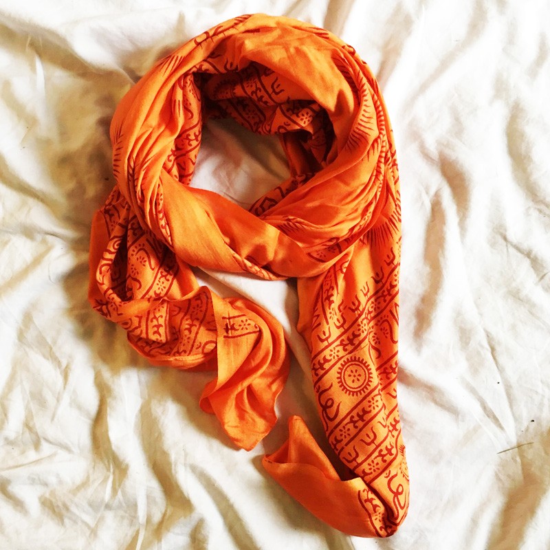 Meditation 2-in-1 Printed Textile - Ohm (Orange)