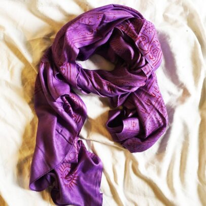 Meditation 2-in-1 Printed Textile - Ohm (Purple)
