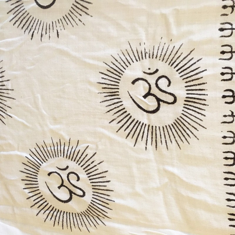 Meditation 2-in-1 Printed Textile - Ohm (White)