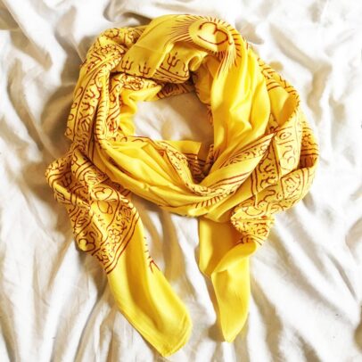 Meditation 2-in-1 Printed Textile - Ohm (Yellow)