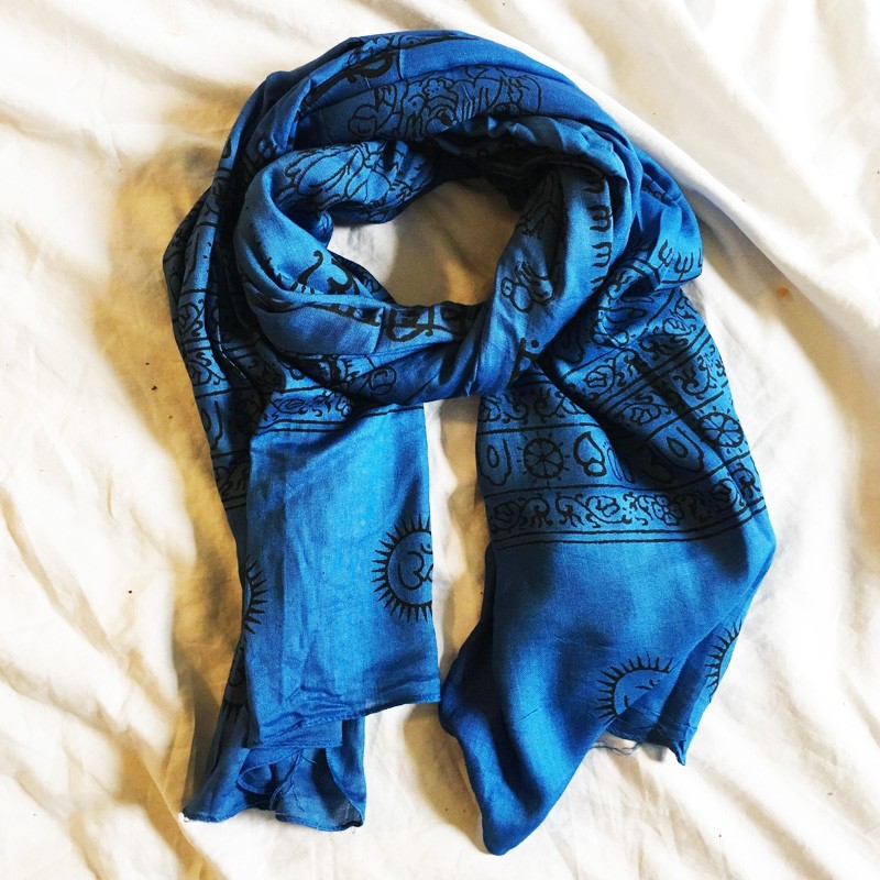 Meditation 2-in-1 Printed Textile - Shiva (Blue)