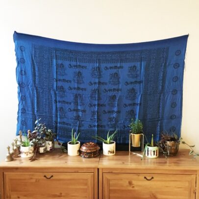 Meditation 2-in-1 Printed Textile - Shiva (Blue)