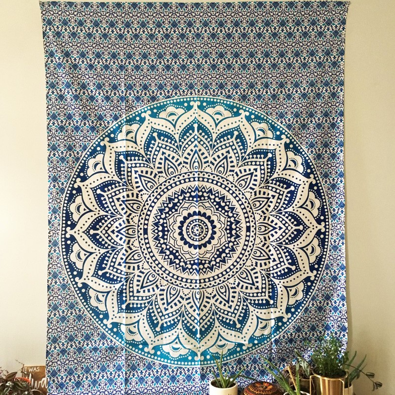 Mandala Tapestry - Lotus (Blue)
