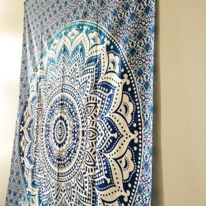 Mandala Tapestry - Lotus (Blue)