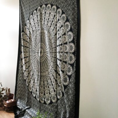 Mandala Tapestry - Color it Yourself (Black & White)