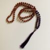 Rudraksha Buddha Mala with Stones - Amethyst