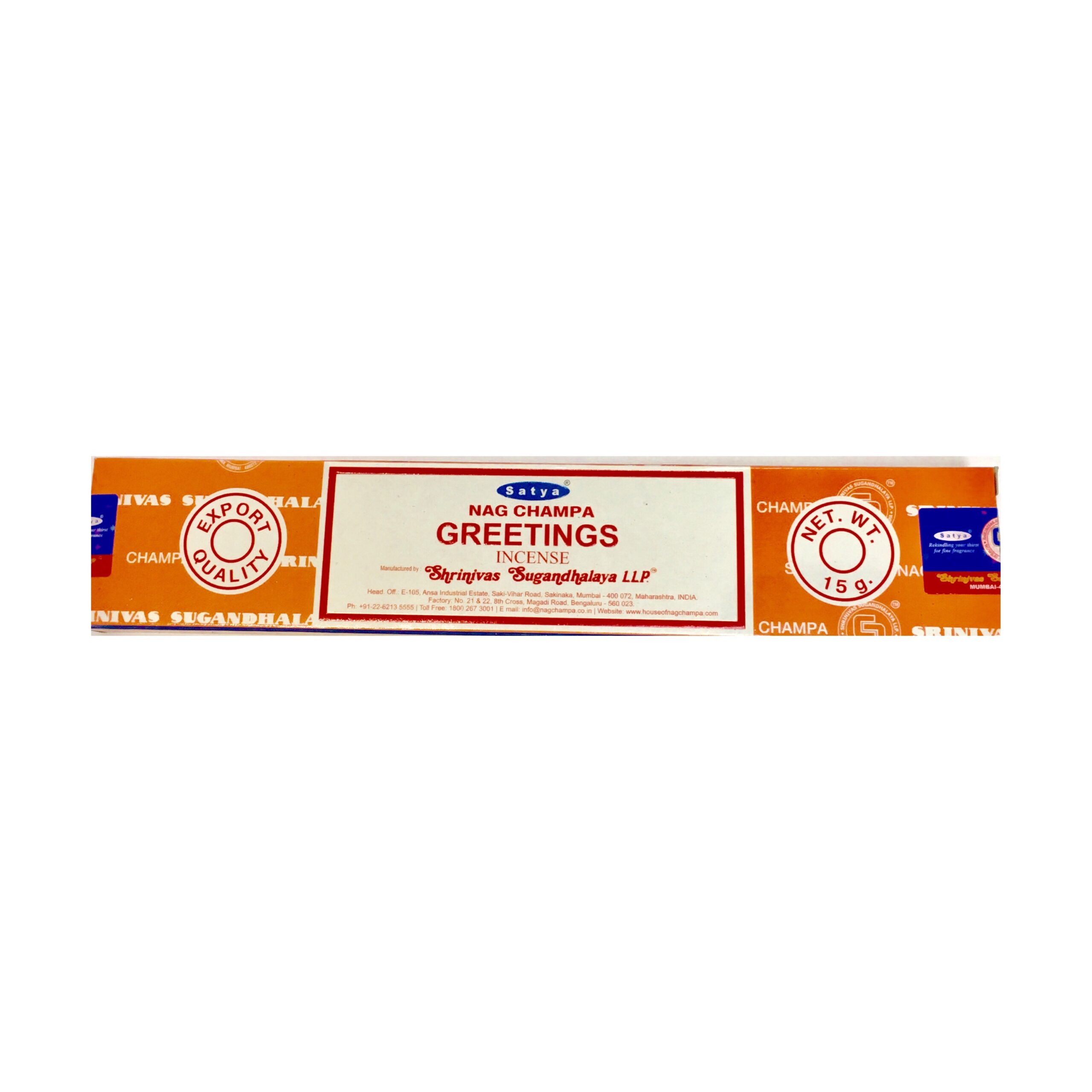 Greetings - Satya 15gms Incense Sticks