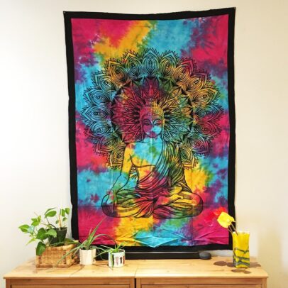 Tapestry - Peacock Buddha (Tie-Dye)