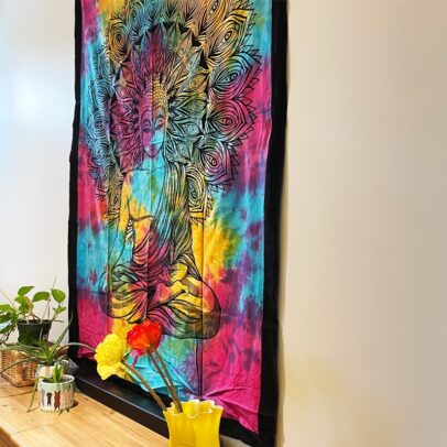 Tapestry - Peacock Buddha (Tie-Dye)