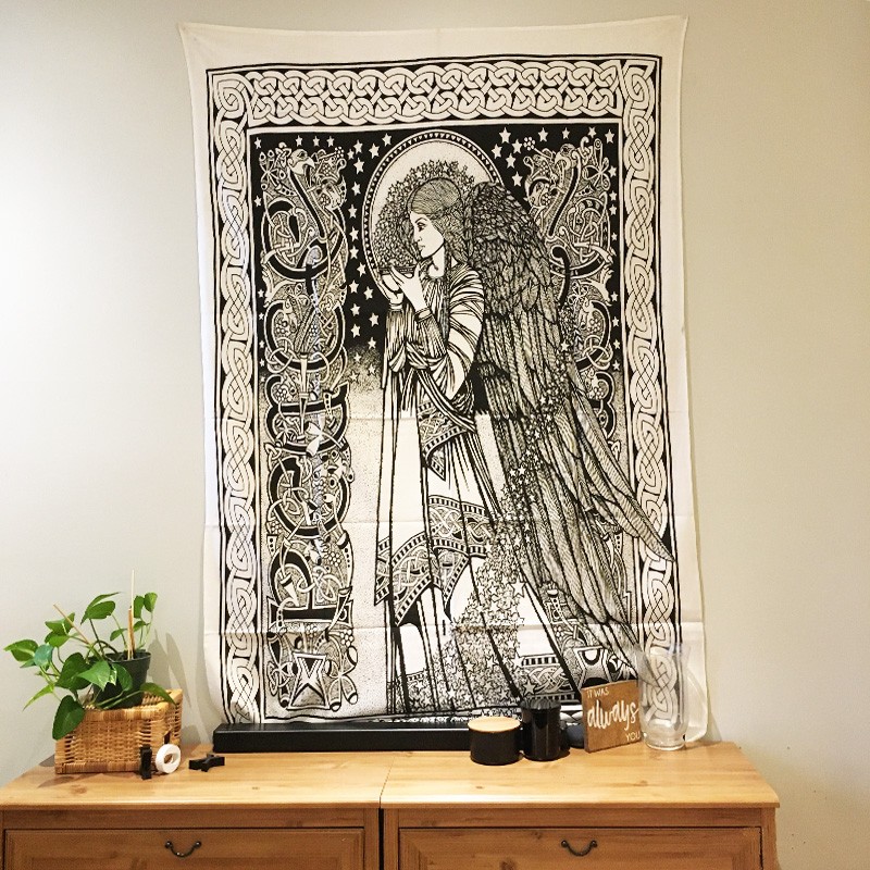 Tapestry - Angel of Peace (Black and White)