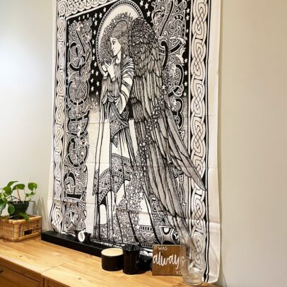 Tapestry - Angel of Peace (Black and White)