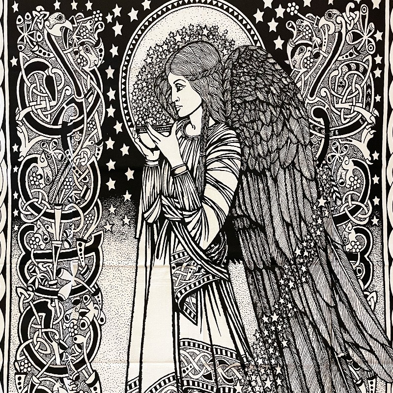 Tapestry - Angel of Peace (Black and White)