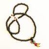 Elastic Tibetan Mala - Black Painted Wood (Small)