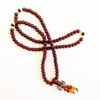 Elastic Tibetan Mala - Burgundy Painted Wood (Small)