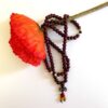 Elastic Tibetan Mala - Burgundy Wood (medium)